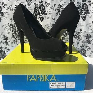 NEW Black Peep Toe Pumps